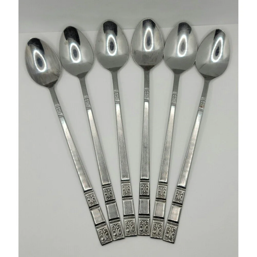 Supreme Cutlery 6 Pc Set Iced Tea Spoons Stainless Japan